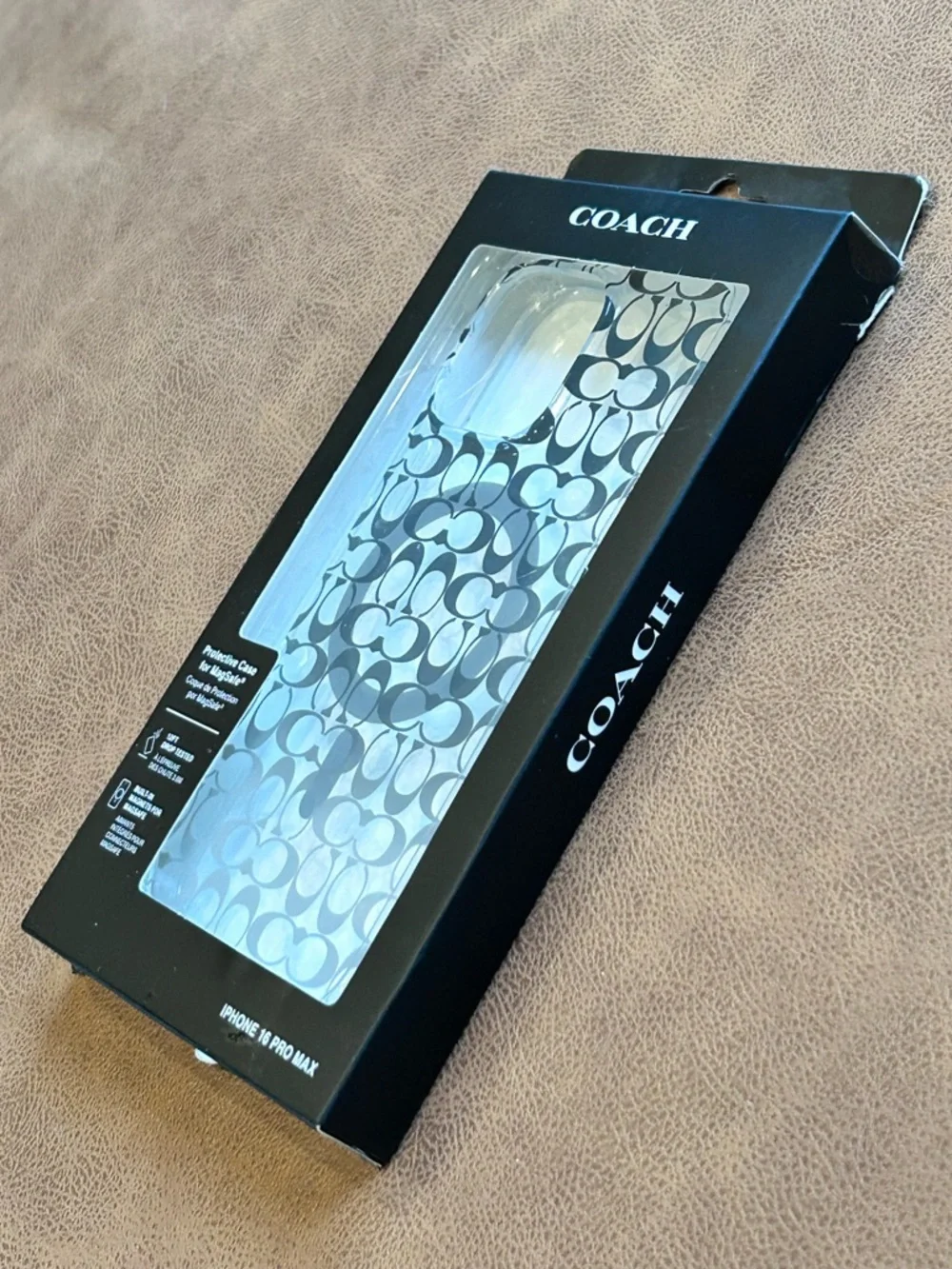 COACH Clear Signature Ombré Monogram Pattern iPhone 16 Pro Max MagSafe Case NIB - Picture 10 of 15